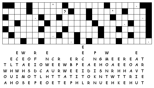 This image shows a fallen letters puzzle