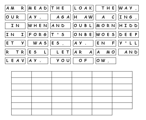 This image shows a letter tiles puzzle.